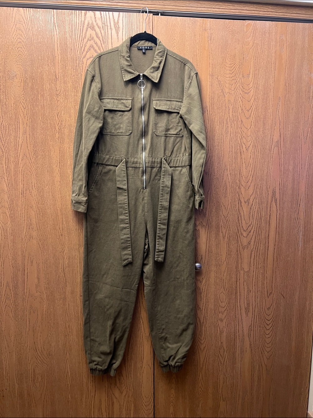 Women’s Olive Utility Jumpsuit